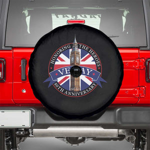 VE Day 80th Anniversary Spare Tire Cover WWII Remembrance 2025 Celebrations London TS02 Black Print Your Wear