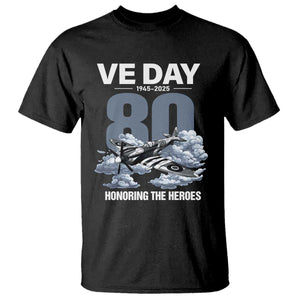 VE Day 80th Anniversary T Shirt 2025 Celebration WWII Remembrance Retro TS02 Black Print Your Wear