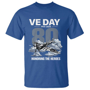VE Day 80th Anniversary T Shirt 2025 Celebration WWII Remembrance Retro TS02 Royal Blue Print Your Wear