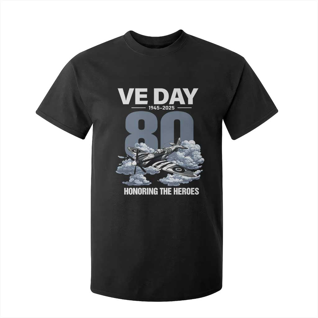 VE Day 80th Anniversary T Shirt For Kid 2025 Celebration WWII Remembrance Retro TS02 Black Print Your Wear
