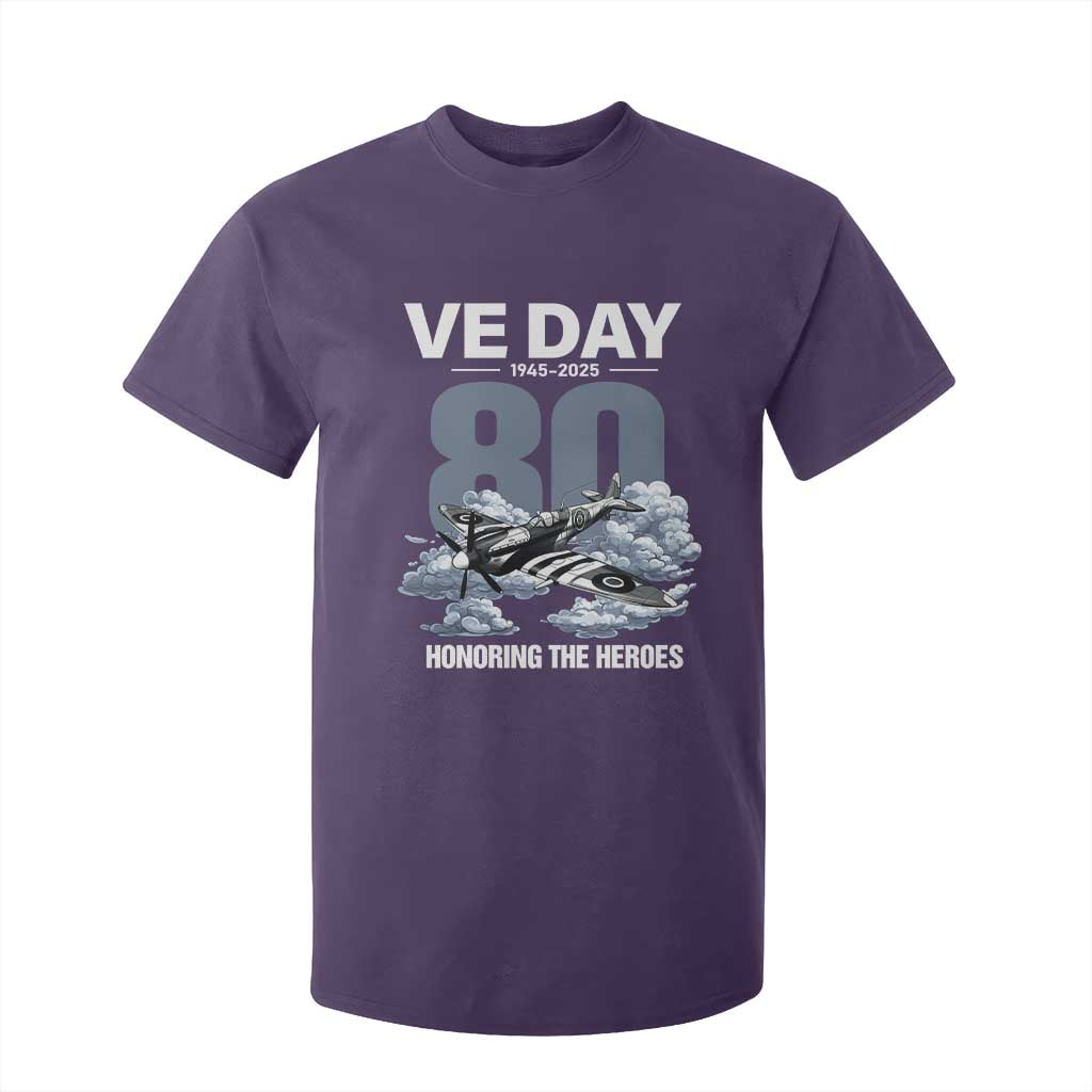 VE Day 80th Anniversary T Shirt For Kid 2025 Celebration WWII Remembrance Retro TS02 Purple Print Your Wear