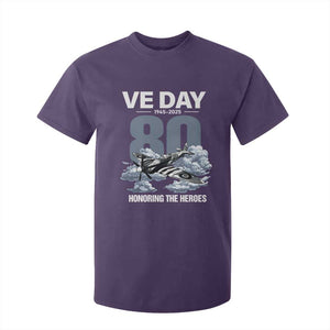 VE Day 80th Anniversary T Shirt For Kid 2025 Celebration WWII Remembrance Retro TS02 Purple Print Your Wear