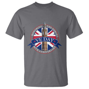 VE Day 80th Anniversary T Shirt WWII Remembrance 2025 Celebrations London TS02 Charcoal Print Your Wear