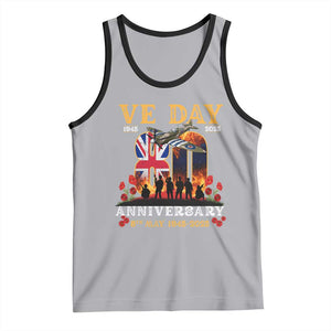 VE Day 80th Anniversary Tank Top 2025 Celebration Union Flag WWII Remembrance TS02 Athletic Heather Black Print Your Wear