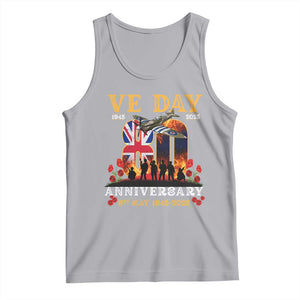VE Day 80th Anniversary Tank Top 2025 Celebration Union Flag WWII Remembrance TS02 Athletic Heather Print Your Wear