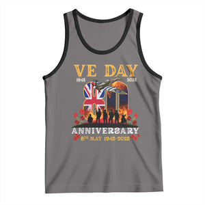 VE Day 80th Anniversary Tank Top 2025 Celebration Union Flag WWII Remembrance TS02 Deep Heather Black Print Your Wear
