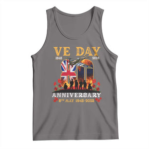 VE Day 80th Anniversary Tank Top 2025 Celebration Union Flag WWII Remembrance TS02 Deep Heather Print Your Wear