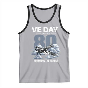 VE Day 80th Anniversary Tank Top 2025 Celebration WWII Remembrance Retro TS02 Athletic Heather Black Print Your Wear