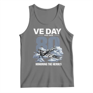 VE Day 80th Anniversary Tank Top 2025 Celebration WWII Remembrance Retro TS02 Black Heather Print Your Wear