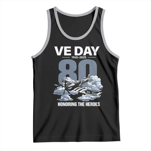VE Day 80th Anniversary Tank Top 2025 Celebration WWII Remembrance Retro TS02 Black Athletic Heather Print Your Wear