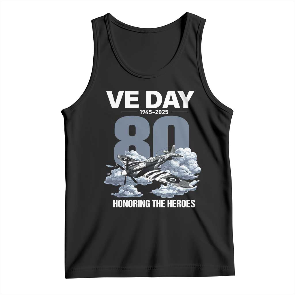 VE Day 80th Anniversary Tank Top 2025 Celebration WWII Remembrance Retro TS02 Black Print Your Wear