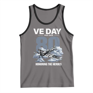 VE Day 80th Anniversary Tank Top 2025 Celebration WWII Remembrance Retro TS02 Deep Heather Black Print Your Wear