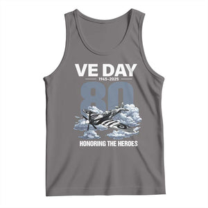 VE Day 80th Anniversary Tank Top 2025 Celebration WWII Remembrance Retro TS02 Deep Heather Print Your Wear
