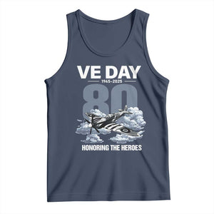 VE Day 80th Anniversary Tank Top 2025 Celebration WWII Remembrance Retro TS02 Navy Print Your Wear