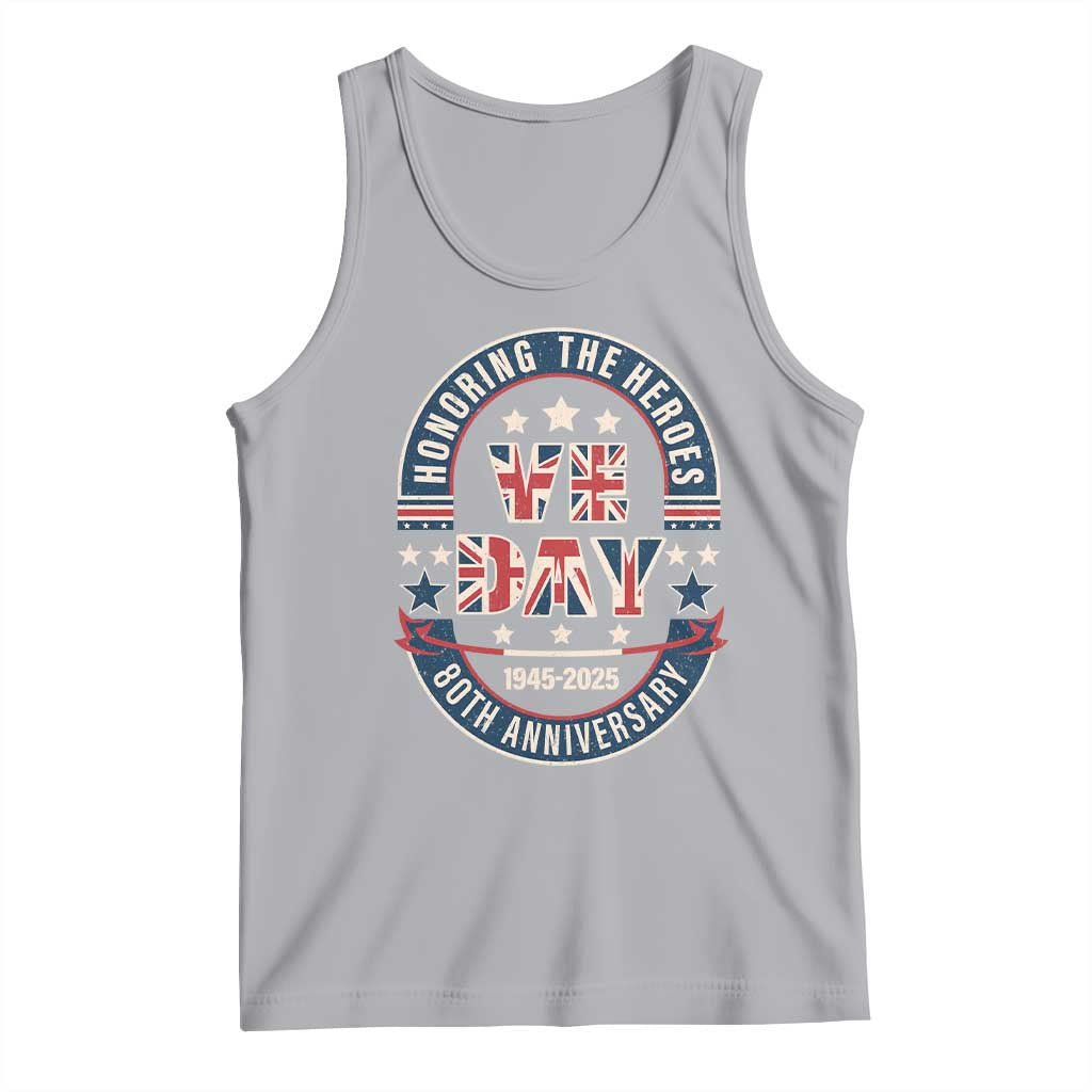 VE Day 80th Anniversary Tank Top 2025 Patriotic WWII Remembrance Vintage TS02 Athletic Heather Print Your Wear
