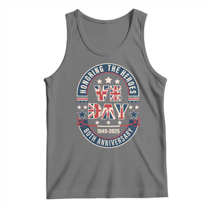 VE Day 80th Anniversary Tank Top 2025 Patriotic WWII Remembrance Vintage TS02 Black Heather Print Your Wear
