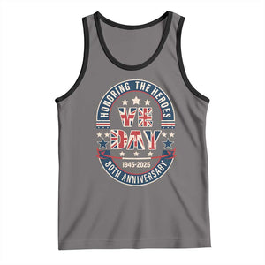 VE Day 80th Anniversary Tank Top 2025 Patriotic WWII Remembrance Vintage TS02 Deep Heather Black Print Your Wear