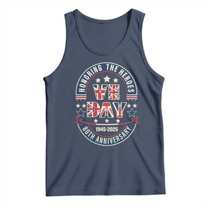 VE Day 80th Anniversary Tank Top 2025 Patriotic WWII Remembrance Vintage TS02 Navy Print Your Wear