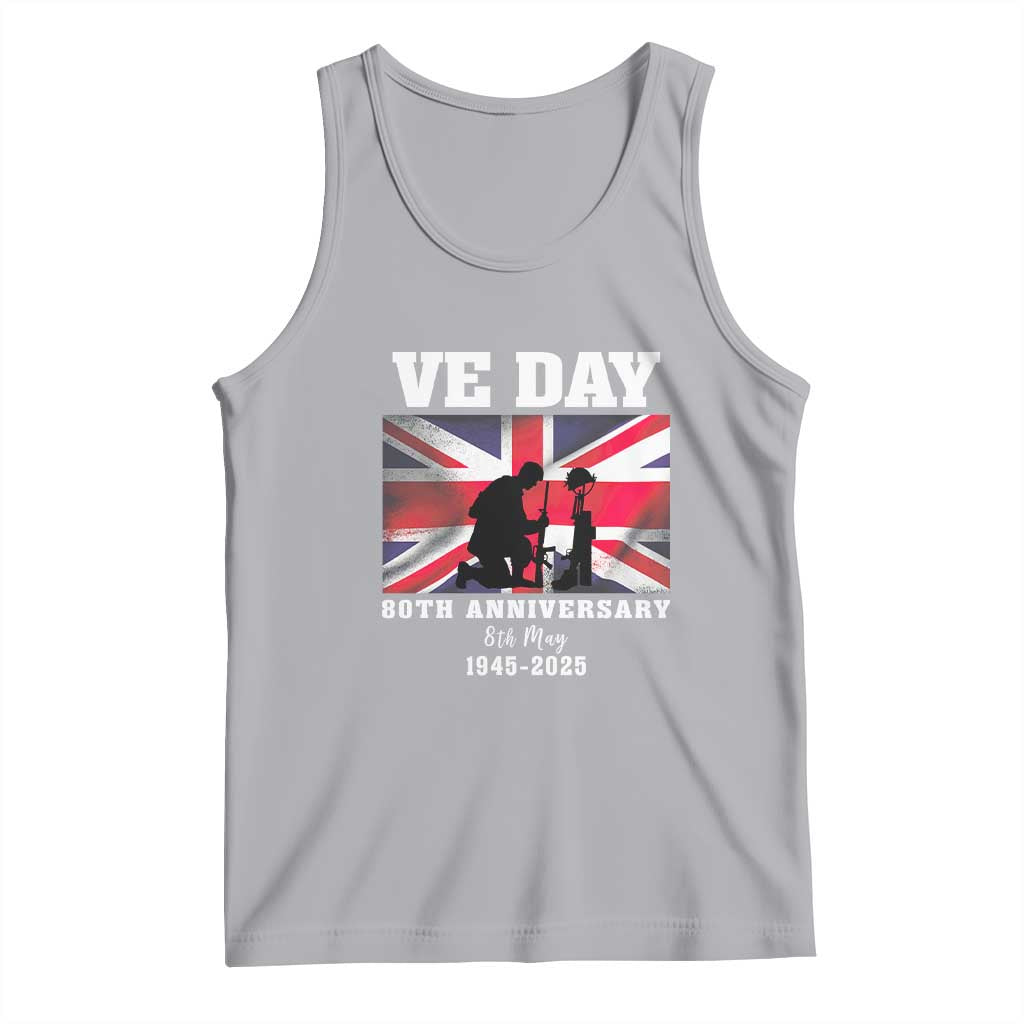 VE Day 80th Anniversary Tank Top Victory in Europe Union Flag WWII Remembrance TS02 Athletic Heather Print Your Wear