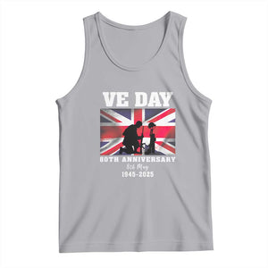 VE Day 80th Anniversary Tank Top Victory in Europe Union Flag WWII Remembrance TS02 Athletic Heather Print Your Wear