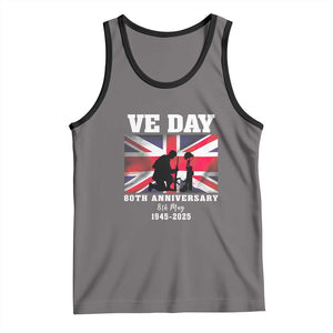 VE Day 80th Anniversary Tank Top Victory in Europe Union Flag WWII Remembrance TS02 Deep Heather Black Print Your Wear