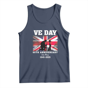 VE Day 80th Anniversary Tank Top Victory in Europe Union Flag WWII Remembrance TS02 Navy Print Your Wear