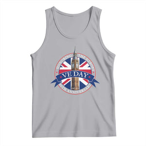 VE Day 80th Anniversary Tank Top WWII Remembrance 2025 Celebrations London TS02 Athletic Heather Print Your Wear