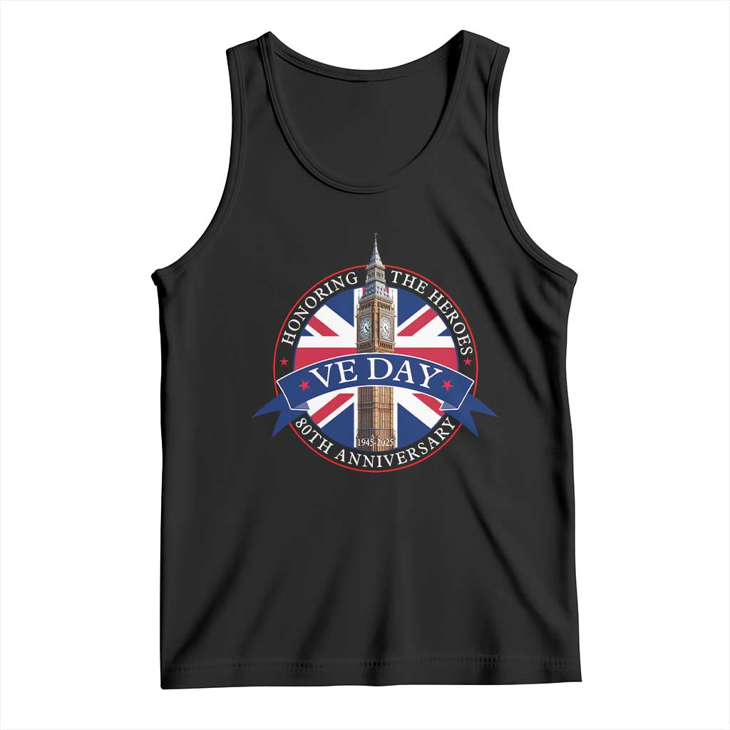 VE Day 80th Anniversary Tank Top WWII Remembrance 2025 Celebrations London TS02 Black Print Your Wear