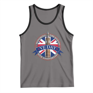 VE Day 80th Anniversary Tank Top WWII Remembrance 2025 Celebrations London TS02 Deep Heather Black Print Your Wear