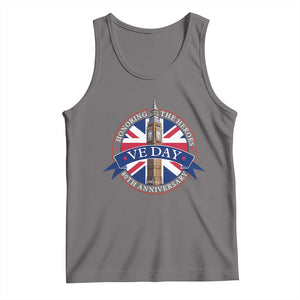 VE Day 80th Anniversary Tank Top WWII Remembrance 2025 Celebrations London TS02 Deep Heather Print Your Wear