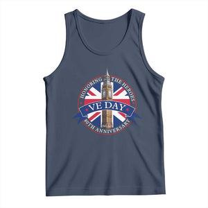 VE Day 80th Anniversary Tank Top WWII Remembrance 2025 Celebrations London TS02 Navy Print Your Wear