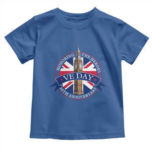 VE Day 80th Anniversary Toddler T Shirt WWII Remembrance 2025 Celebrations London TS02 Royal Blue Print Your Wear
