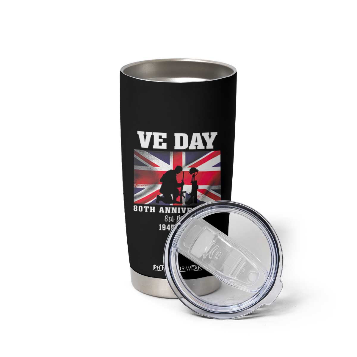 VE Day 80th Anniversary Tumbler Cup Victory in Europe Union Flag WWII Remembrance TS02 Print Your Wear