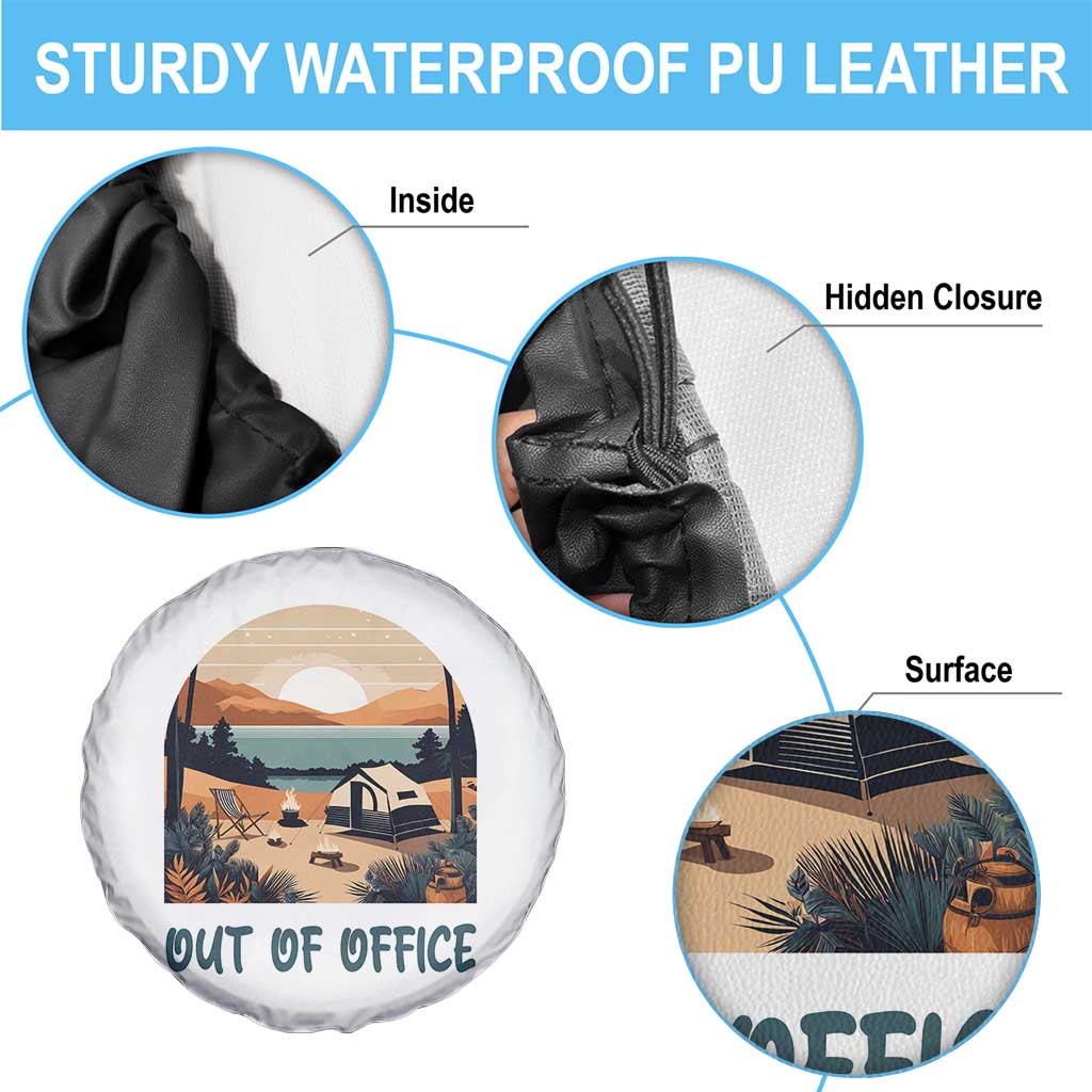 Vacation Spare Tire Cover Out Of Office Travel Blogger TS11 Print Your Wear