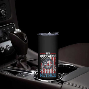 Veteran US Air Force Retired Skinny Tumbler Vintage American Flag TS11 Print Your Wear