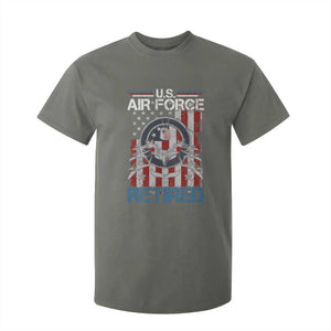 Veteran US Air Force Retired T Shirt For Kid Vintage American Flag TS11 Military Green Print Your Wear