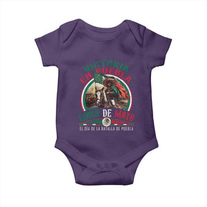 Victoria En Puebla Cinco De Mayo Baby Onesie Battle of Puebla History Of Mexico TS11 Purple Print Your Wear