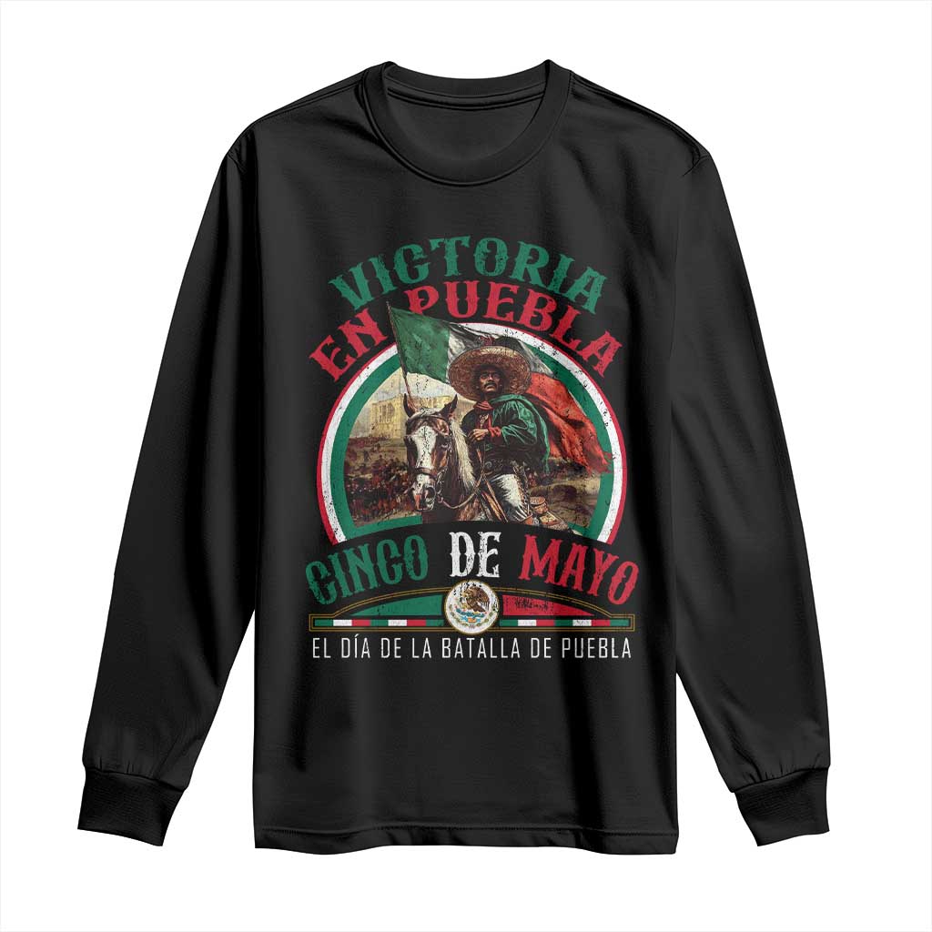 Victoria En Puebla Cinco De Mayo Long Sleeve Shirt Battle of Puebla History Of Mexico TS11 Black Print Your Wear
