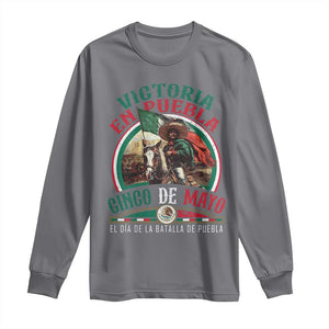 Victoria En Puebla Cinco De Mayo Long Sleeve Shirt Battle of Puebla History Of Mexico TS11 Charcoal Print Your Wear