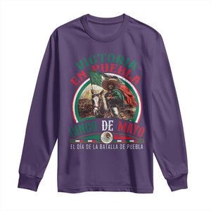 Victoria En Puebla Cinco De Mayo Long Sleeve Shirt Battle of Puebla History Of Mexico TS11 Purple Print Your Wear