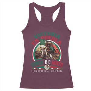 Victoria En Puebla Cinco De Mayo Racerback Tank Top Battle of Puebla History Of Mexico TS11 Maroon Print Your Wear