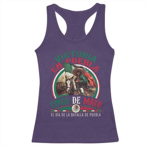 Victoria En Puebla Cinco De Mayo Racerback Tank Top Battle of Puebla History Of Mexico TS11 Purple Print Your Wear