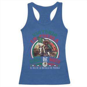 Victoria En Puebla Cinco De Mayo Racerback Tank Top Battle of Puebla History Of Mexico TS11 Royal Blue Print Your Wear