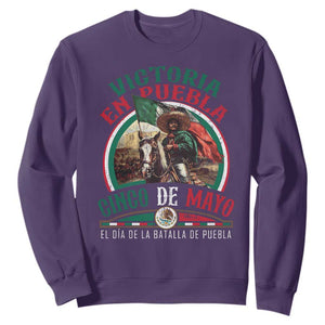 Victoria En Puebla Cinco De Mayo Sweatshirt Battle of Puebla History Of Mexico TS11 Purple Print Your Wear