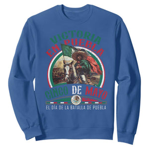 Victoria En Puebla Cinco De Mayo Sweatshirt Battle of Puebla History Of Mexico TS11 Royal Blue Print Your Wear