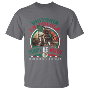 Victoria En Puebla Cinco De Mayo T Shirt Battle of Puebla History Of Mexico TS11 Charcoal Print Your Wear