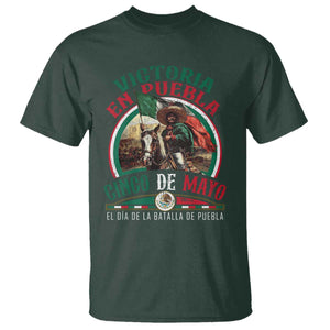 Victoria En Puebla Cinco De Mayo T Shirt Battle of Puebla History Of Mexico TS11 Dark Forest Green Print Your Wear