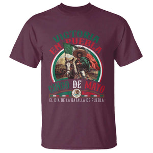 Victoria En Puebla Cinco De Mayo T Shirt Battle of Puebla History Of Mexico TS11 Maroon Print Your Wear