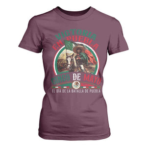 Victoria En Puebla Cinco De Mayo T Shirt For Women Battle of Puebla History Of Mexico TS11 Maroon Print Your Wear