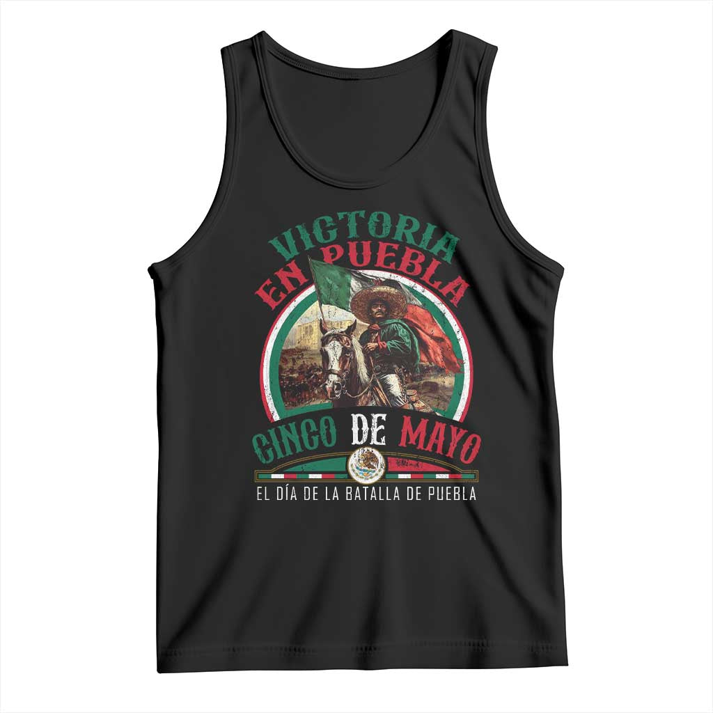 Victoria En Puebla Cinco De Mayo Tank Top Battle of Puebla History Of Mexico TS11 Black Print Your Wear